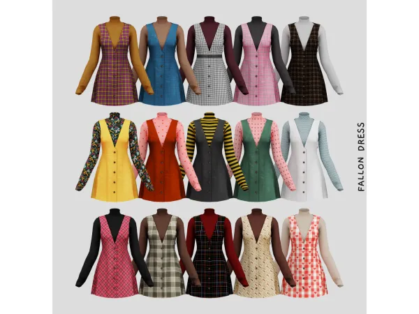 Mix Fallon Dress by daisy pixels - The Sims 4 Custom Content