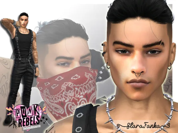 Alpha PUNK REBELS Nicholas Zhang by starafanka - The Sims 4 Custom Content