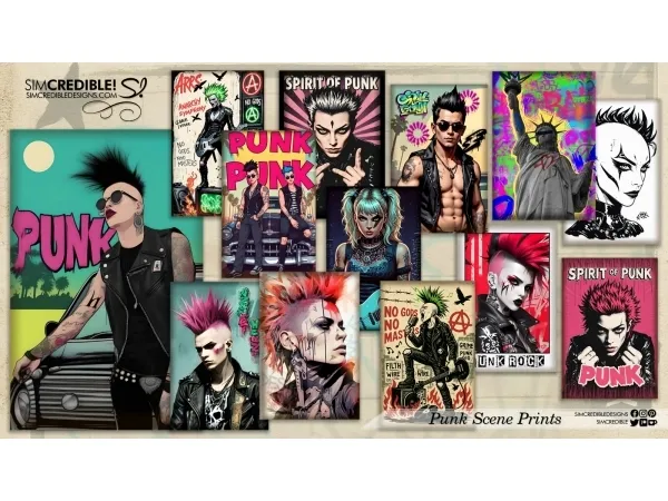 Punk Scene Prints