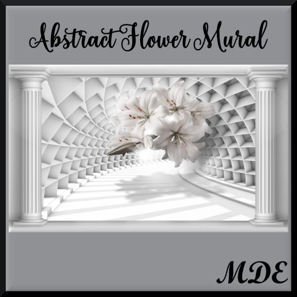 Alpha Abstract Flower Mural by mde - The Sims 4 Custom Content