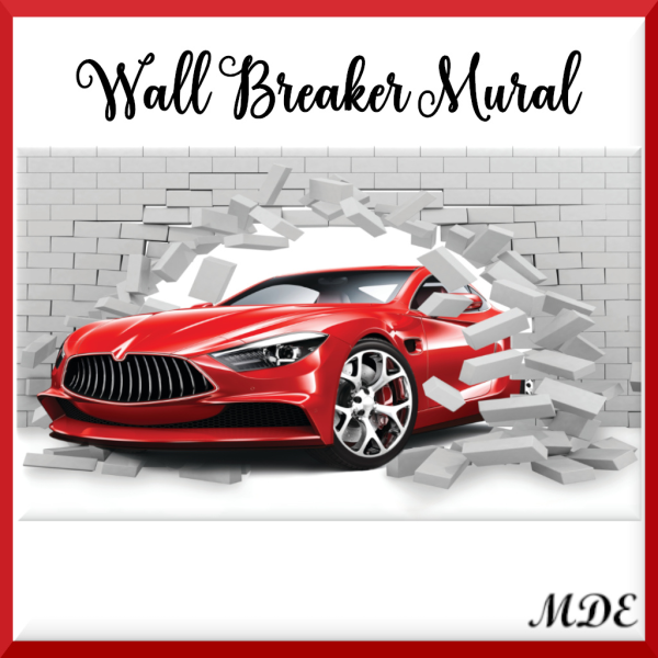 Alpha Wall Breaker Mural by mde - The Sims 4 Custom Content