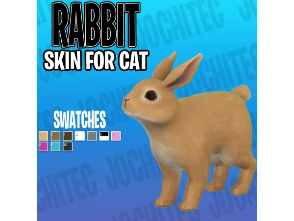 Alpha Rabbit skin by Jochi - The Sims 4 Custom Content