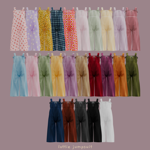 Maxis Match Lottie Jumpsuit Tiny Daze Set by simsfinds - The Sims 4 Custom Content
