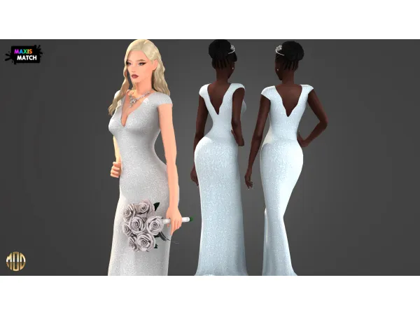 Maxis Match Le Jardin P1 Dress by Modco Studios - The Sims 4 Custom Content