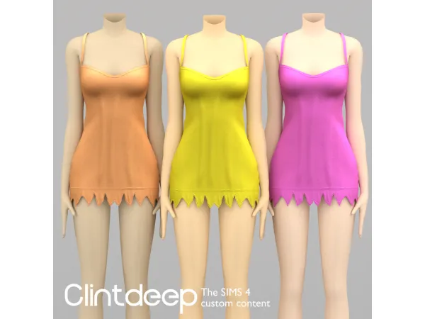 Alpha Alea Nightgown by Clintdeep - The Sims 4 Custom Content