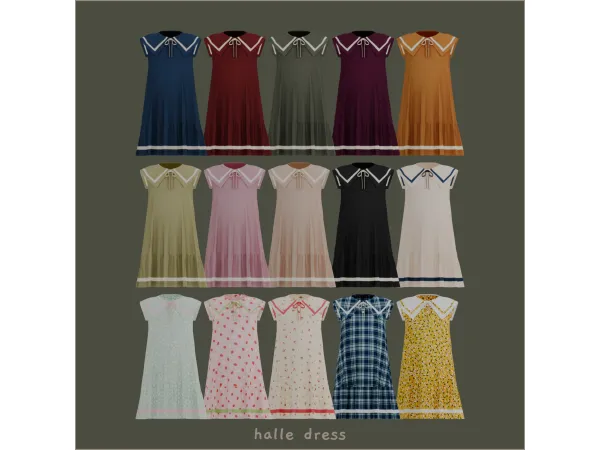 Maxis Match Halle Dress Tiny Daze Set by daisypixels - The Sims 4 Custom Content