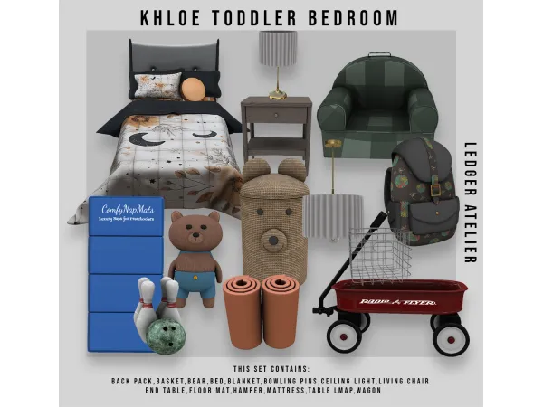 Alpha Khloe Toddler Bedroom (Atelier Tiers) - The Sims 4 Custom Content