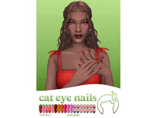 Maxis Match cat eye nails by ikarisims - The Sims 4 Custom Content