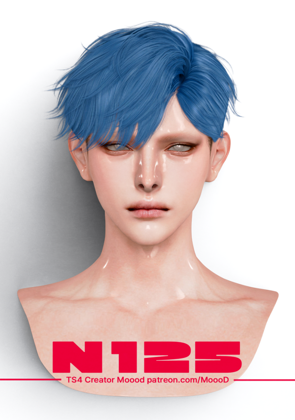 Alpha [SIMS4TS4] MoooD Hair N125 by simsfinds - The Sims 4 Custom Content