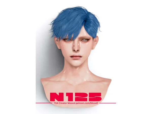Alpha [SIMS4TS4] MoooD Hair N125 - The Sims 4 Custom Content