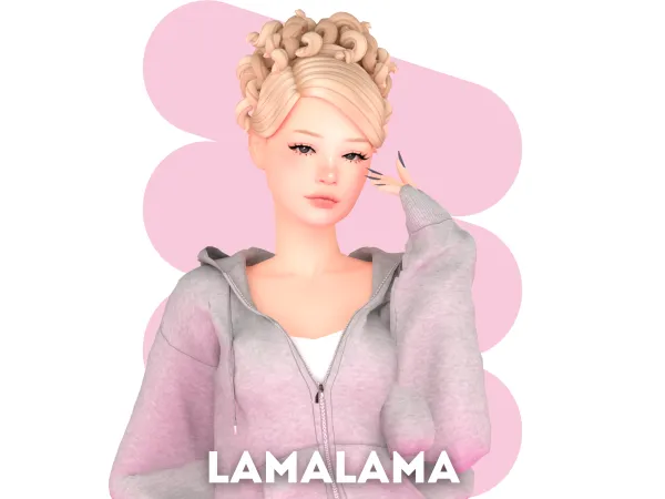 Maxis Match Hair Ursella by LamaLamaLove - The Sims 4 Custom Content