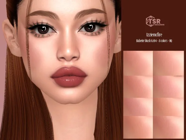 Mix IMF Babette Blush N194 by IzzieMcFire - The Sims 4 Custom Content