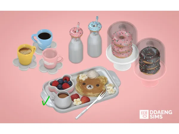 Ddaeng 4t2 Pancake Breakfast by Vichniovaia Vichnia - The Sims 2 Custom Content
