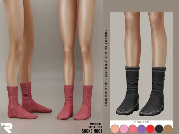 Alpha AM SOCKS N001 - The Sims 4 Custom Content