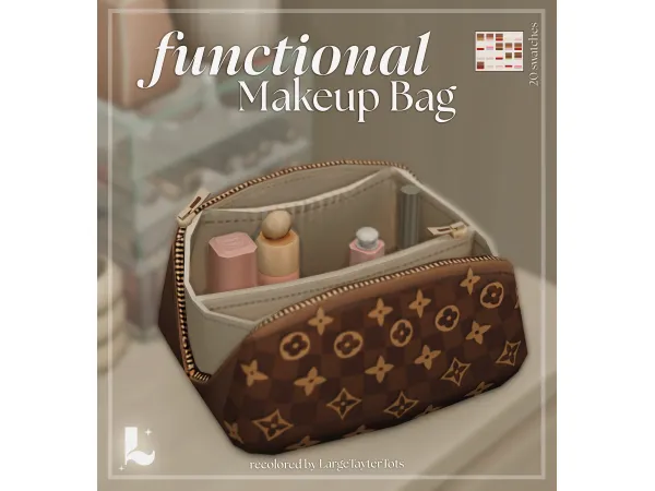 Maxis Match Functional Makeup Bag Recolored by LargeTayterTots - The Sims 4 Custom Content