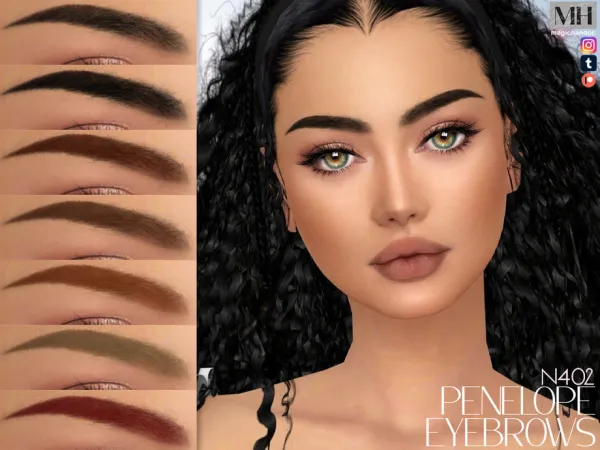 Alpha Penelope Eyebrows N402 - The Sims 4 Custom Content