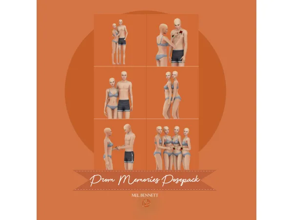 Mix Prom Memories Posepack - The Sims 4 Custom Content