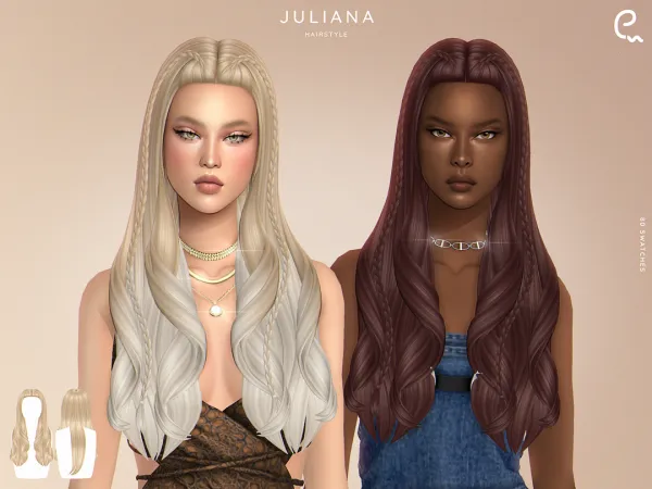 Maxis Match Juliana Hairstyle by [EnriqueS4] - The Sims 4 Custom Content