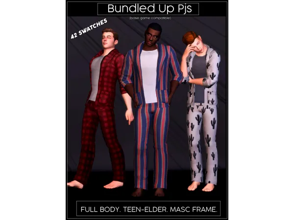 Maxis Match Bundled Up Pjs by CreamLatteDream - The Sims 4 Custom Content