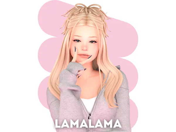 Maxis Match Hair Edna by LamaLamaLove - The Sims 4 Custom Content