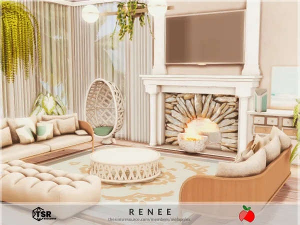 Mix Renee living room - The Sims 4 Custom Content