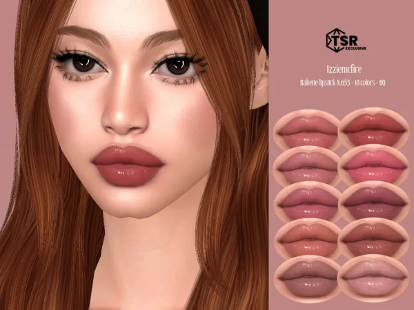 Alpha IMF Babette Lipstick N.653 by IzzieMcFire - The Sims 4 custom content