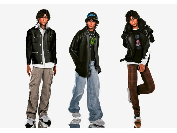 Alpha Fall lookbook for the boyos by wannabe - The Sims 4 Custom Content