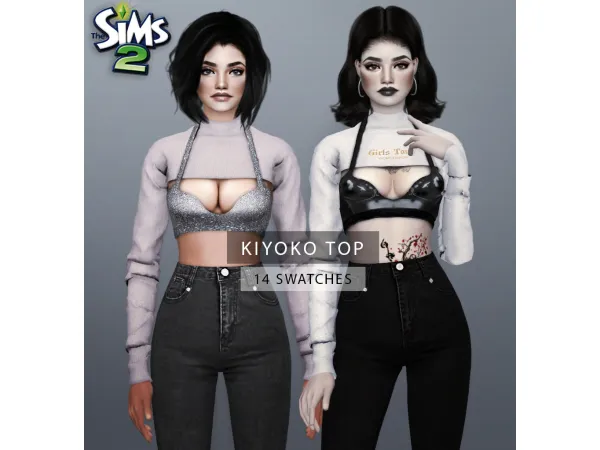 Kiyoko Top Mona Top neillan by e - The Sims 2 Custom Content