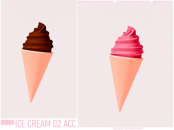 Mix Ice Cream 02 Acc - The Sims 4 Custom Content