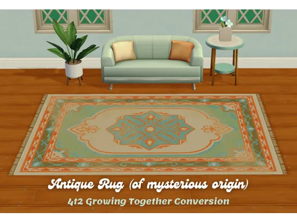 4T2 Antique Rug (of Mysterious Origin) by communicores - The Sims 2 Custom Content