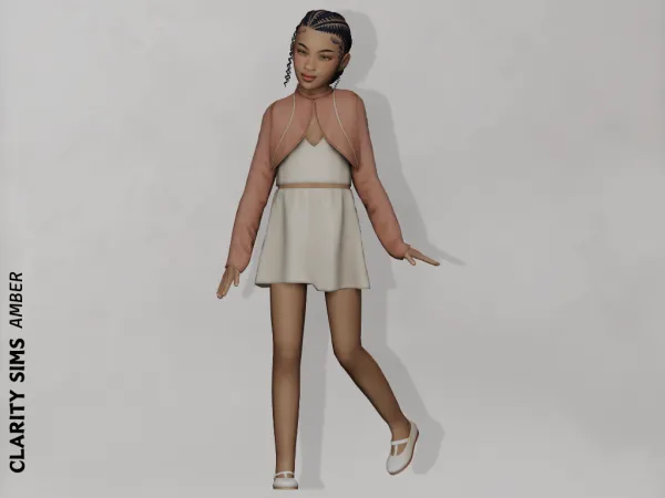 Alpha Amber Outfit Child - The Sims 4 Custom Content