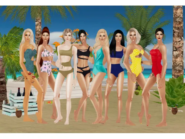 Sims 2 Alpha Poses CC: SWIMWEAR | POSEBOX by imaginaryboutique