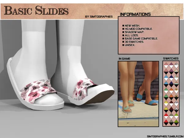 Alpha Basic Slides - The Sims 4 Custom Content
