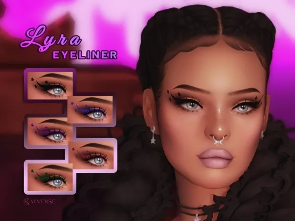 Mix Lyra Eyeliner - The Sims 4 Custom Content
