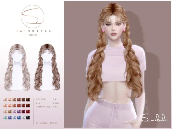 Alpha S Club_010725_Doublebraids Hairstyle Club by S - The Sims 4 Custom Content