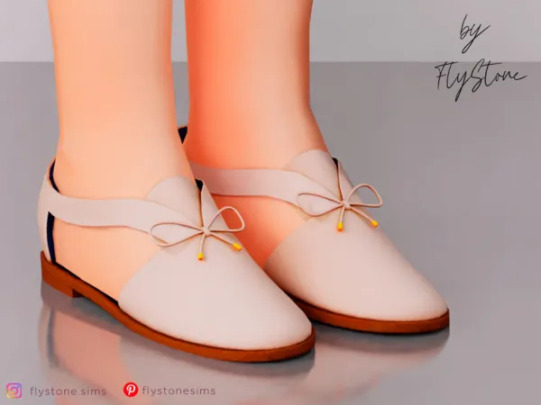 Maxis Match Child Open Sided Flats by FlyStone - The Sims 4 Custom Content