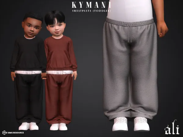 Alpha KYMANI sweatpants (toddler) by ali1 - The Sims 4 Custom Content