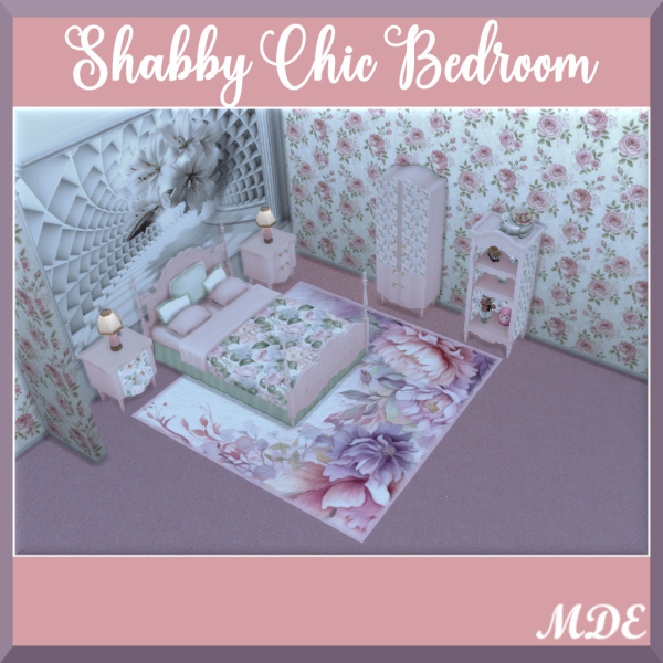Maxis Match Shabby Chic Bedroom by mde - The Sims 4 Custom Content