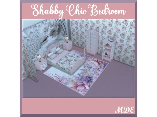 Maxis Match Shabby Chic Bedroom by MDEMDE - The Sims 4 Custom Content