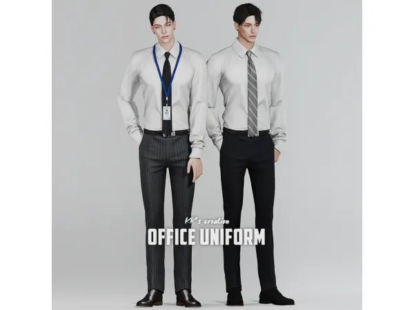 Alpha [KK] Office uniform by KK_creations - The Sims 4 Custom Content