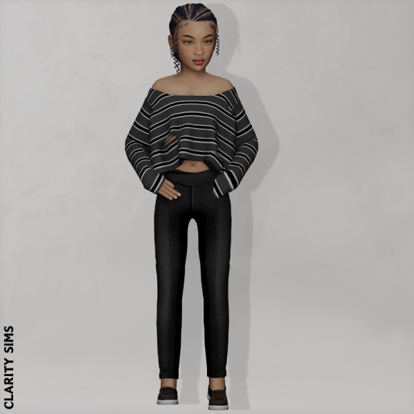 Alpha Tanía Shirt Child by clarity-sims - The Sims 4 Custom Content