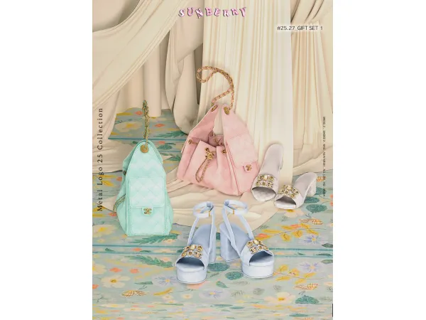 Alpha [SUNBERRY]2527 GIFT SET 25 Collection dress shoes bag - The Sims 4 Custom Content