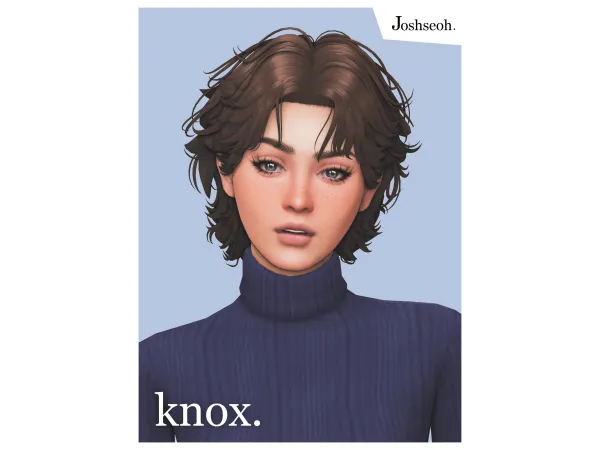 Maxis Match Knox Hair V1 by jo_se_oh - The Sims 4 Custom Content