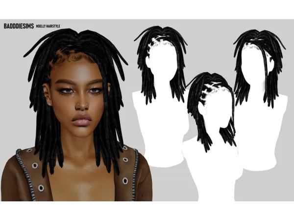 Alpha NOELLY HAIRSTYLE by BadddieSims - The Sims 4 Custom Content