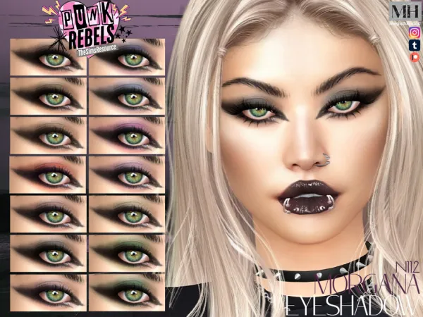 Alpha Punk Rebels Morgana Eyeshadow N112 - The Sims 4 Custom Content