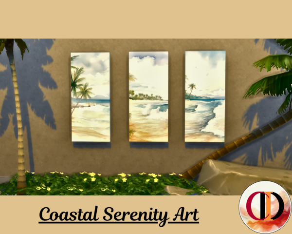 Maxis Match Coastal Serenity Art Your Sims' Ocean Escape by creativeintuitivedesigns - The Sims 4 Custom Content