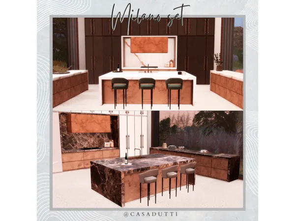 Alpha Milano Kitchen Set - The Sims 4 Custom Content