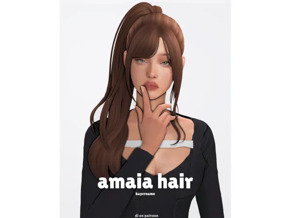 Maxis Match amaia hair by kaycreame - The Sims 4 Custom Content