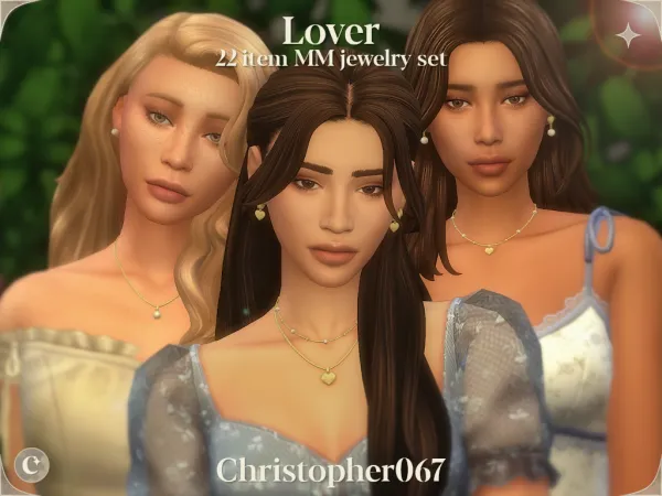 Maxis Match Lover Jewelry Set 22 Items Christopher067 - The Sims 4 Custom Content