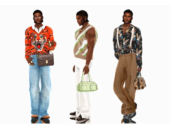 Alpha Spring looks for men by wannabe - The Sims 4 Custom Content
